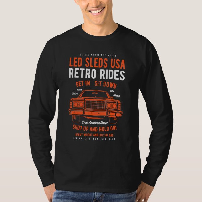 Camiseta Led Sleds Automotive Nostalgia Retro Car Design (Frente)