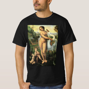 Camiseta Leda e o Cisne de Leonardo da Vinci