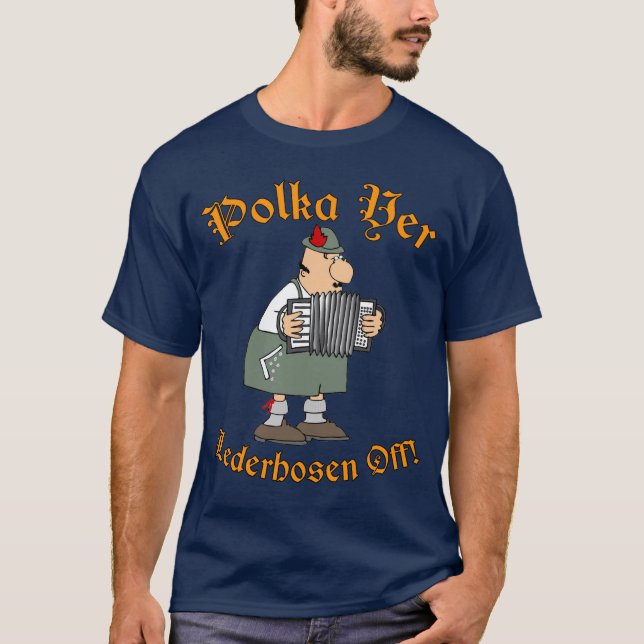 Camiseta Lederhosen do YER da polca fora! (Frente)