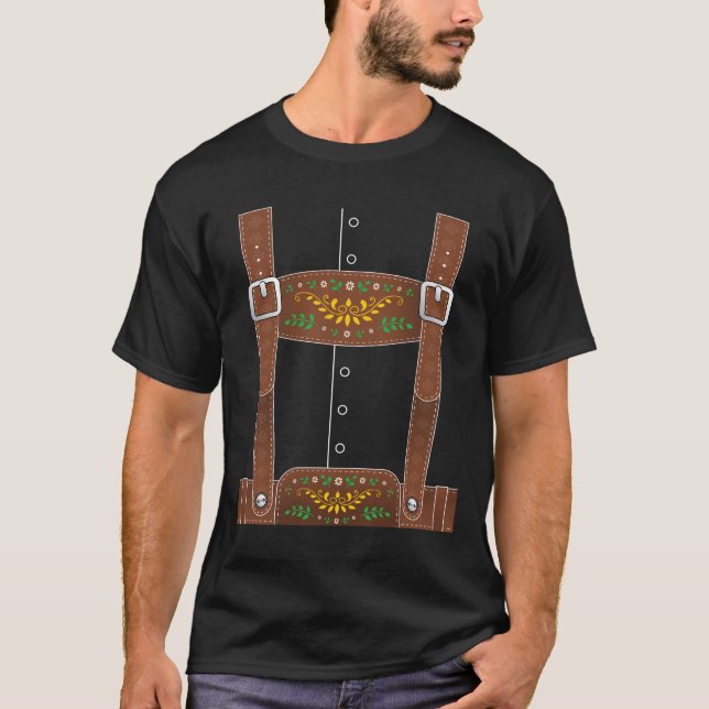 Camiseta Lederhosen Oktoberfest German Culture Halloween (Frente)