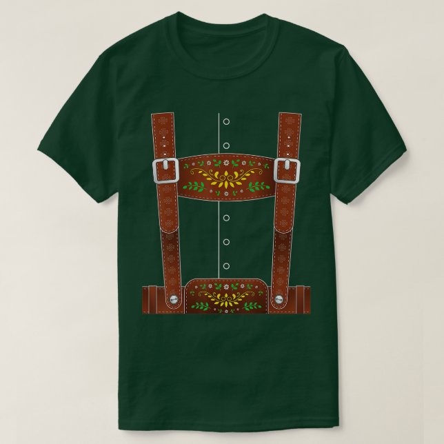 Camiseta Lederhosen Oktoberfest Halloween Costume V1  (Frente do Design)
