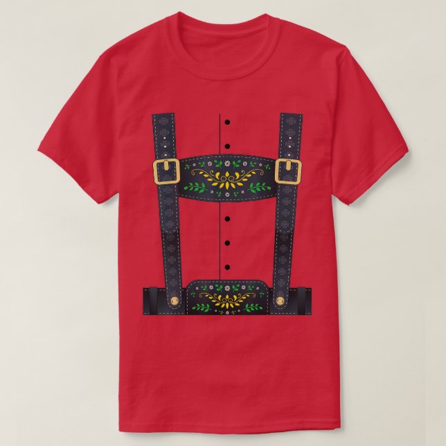 Camiseta Lederhosen Oktoberfest ou Figurume de Halloween  (Frente do Design)