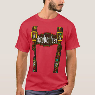 Camiseta Lederhosen Suspenders Oktoberfest Bavarian Munique
