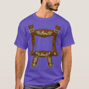 Camiseta Lederhosen Suspenders Oktoberfest Costume Bavarian