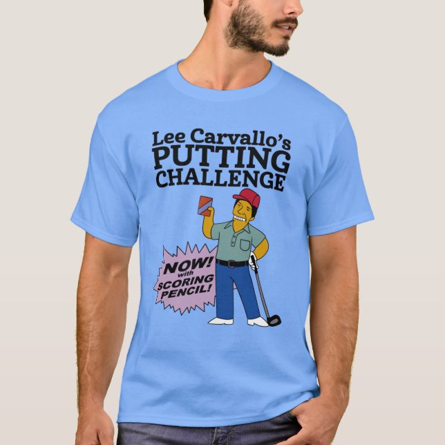 Camiseta Lee Carvallos Putting Challenge funny family vinta (Frente)