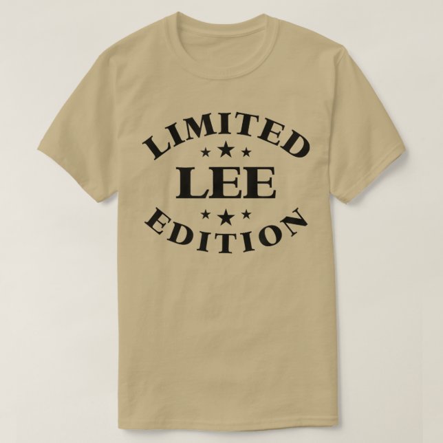Camiseta Lee Limited EditionEngraçada Lee T-Shirt Personali (Frente do Design)