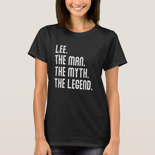 Camiseta Lee Man Myth Legend Shirt Oferece Presentes Para M (Frente)