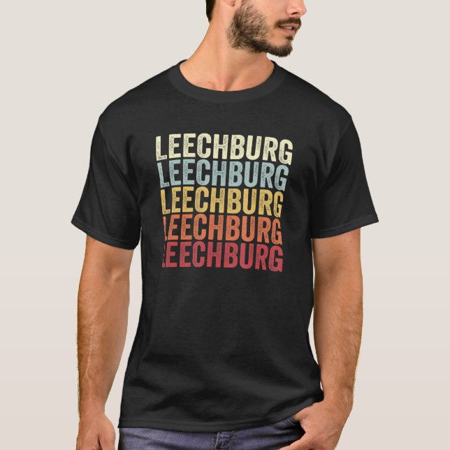 Camiseta Leechburg Pennsylvania Leechburg PA Retro Vintage  (Frente)