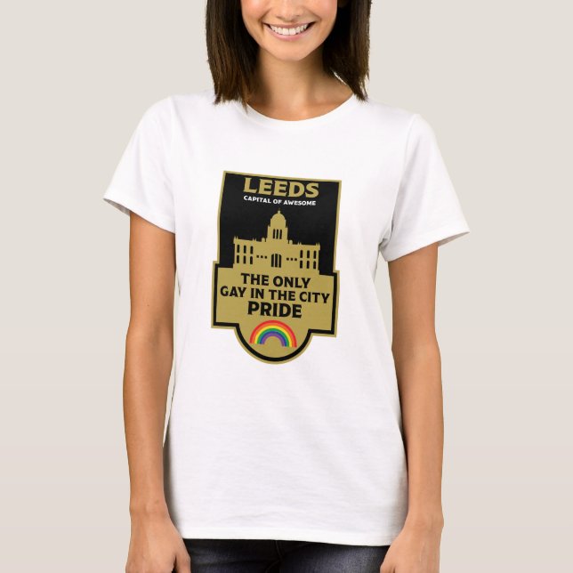 Camiseta Leeds Orgulho gay - Leeds England LGBT - (Frente)