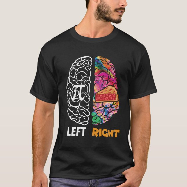 Camiseta Left Brain Right Brain Pi 8 (Frente)