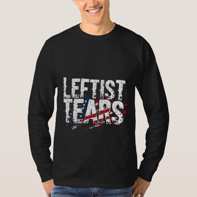 Camiseta Leftista Lágrimas Liberais Democratas Kamal Harris (Frente)