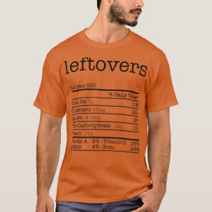 Camiseta Leftovers Nutrition Facts 2021 Cristo de Ação de G