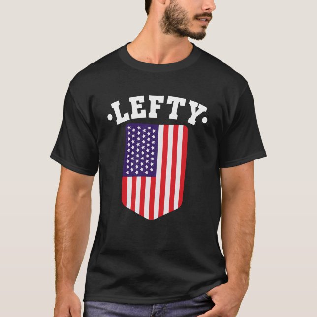 Camiseta Lefty USA Flag Left Handers (Frente)