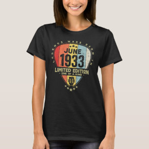 Camiseta Lega de violão Lendas Nasceram Em Junho de 1933 V