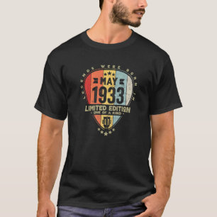 Camiseta Lega de violão Lendas Nasceram Em Maio de 1933 Gu