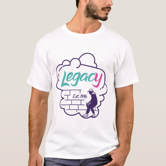 Camiseta Legacy Est 1996 Street Art Graffiti Silhouette T-S (Frente)