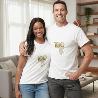 Camiseta Legado Centenário da África Dourada - 100 Anos Del