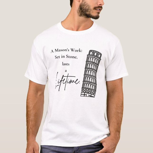 Camiseta Legado de Mason: Eternidade em Pedra (Frente)