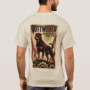Camiseta Legado do Pastor Romano: Rottweiler Art Déco Vinta