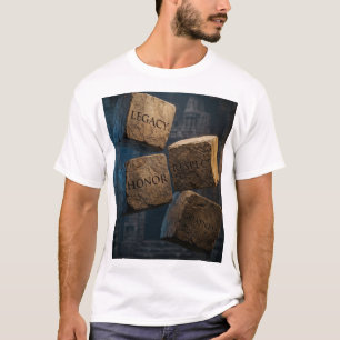 Camiseta LEGADO HONRA RESPEITO GRANDEZA - Cubo de Pedra Ant