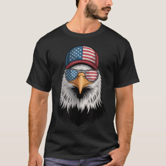 Camiseta Legal 4 De Julho De Eagle Usa Flag Sungles Indepen