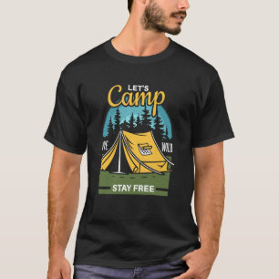 Camiseta Legal acampamento caminhando no lazer da natureza