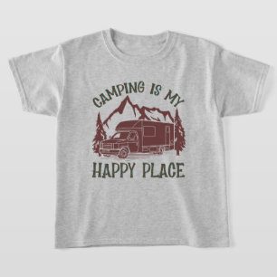 Camiseta Legal acampando arte de palavras felizes