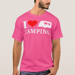 Camiseta Legal Adoro Acampar Com Trailer Rv E Coração