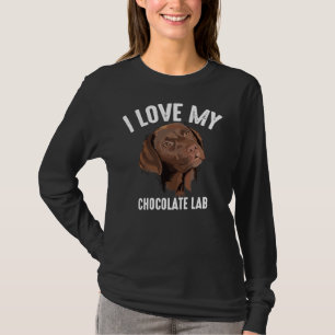 Camiseta Legal Adoro Meu Laboratório De Chocolate Castanho