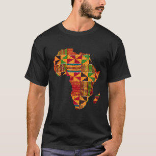 Camiseta Legal África Mapa do Kente Closure para Homens Mu