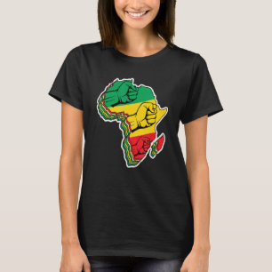 Camiseta Legal África Mapa do Kente Closure para Homens Mul