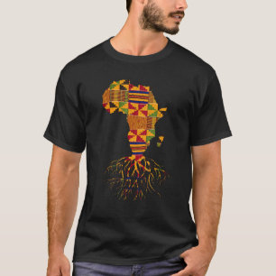 Camiseta Legal África Mapa Tradicional do Kente Cloth Afric