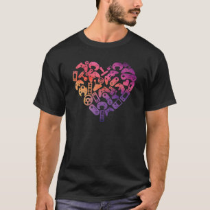 Camiseta Legal Aniversário Gift Gamer Boy I Watercolor Ví