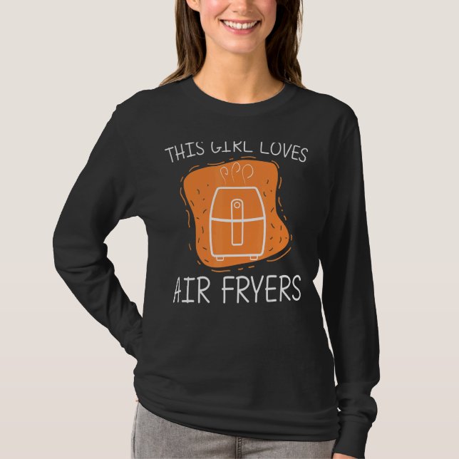 Camiseta Legal Ar Fryer Para Garotas Cozinhar Gadget Cook (Frente)