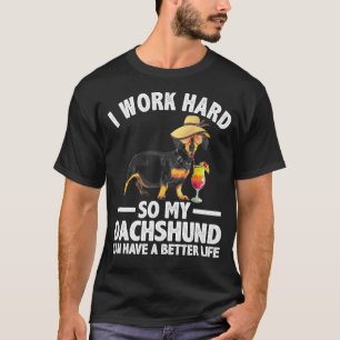 Camiseta Legal Arte Dachshund Para Homens Mulheres Com Cach