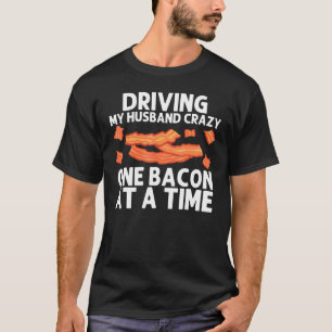 Camiseta Legal Arte De Bacon Para Mulheres Mãe Tiras De Por