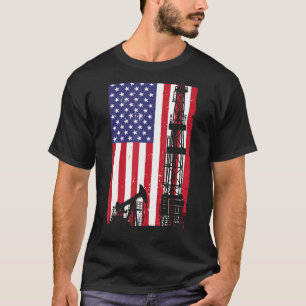 Camiseta Legal Arte De Campo De Petróleo Para Mulheres