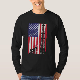 Camiseta Legal Arte De Campo De Petróleo Para Mulheres