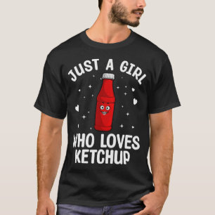 Camiseta Legal Arte Ketchup Para Mulheres Meninas Ketchup