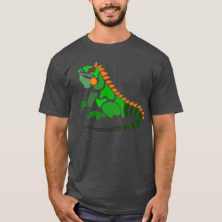 Camiseta Legal Artsy Green Iguana Abstrato Art