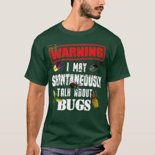 Camiseta Legal Aviso Sobre Insetos Engraçados Rapaz de Ins
