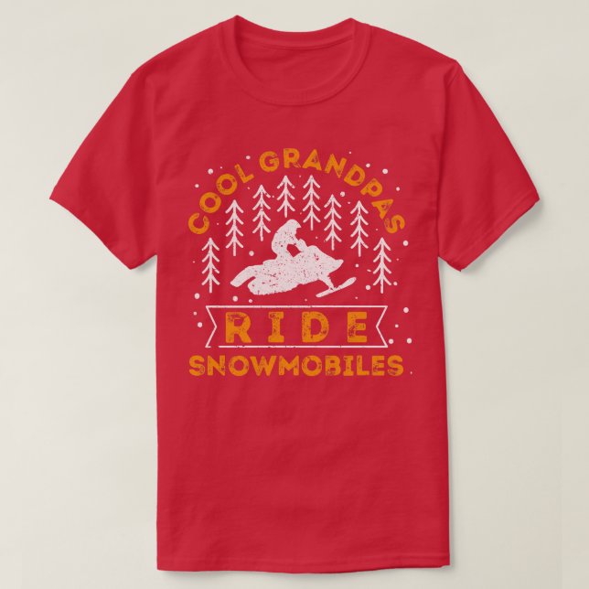 Camiseta Legal Avô Ride Snowmobiles 2 (Frente do Design)