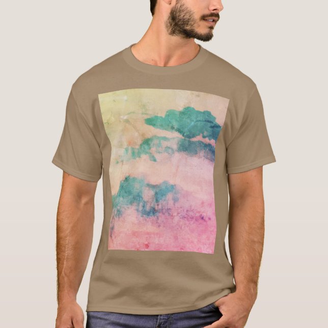 Camiseta Legal Azul Grunge Watercolor Sky Landscape (Frente)