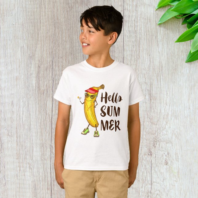 Camiseta Legal Banana Hello Summer Funny Fruta tropical (Criador carregado)