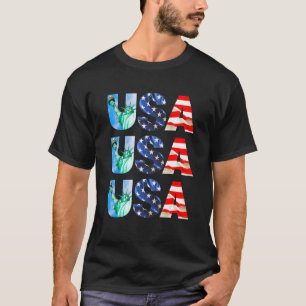 Camiseta Legal Bandeira Americana Patriótica 4 de julho Ver