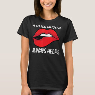 Camiseta Legal Batom Para Homens Maquiagem Cosmética