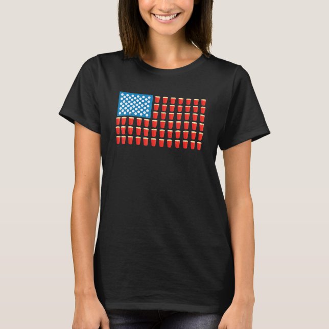 Camiseta Legal Beer Pong American Flag Beer Pong (Frente)