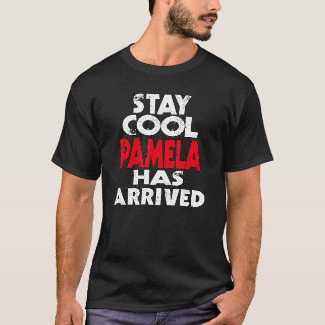 Camiseta Legal Biben Pamela é angekommen slogan divertido s (Frente)