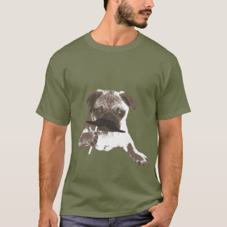 Camiseta Legal bigode Papa Pug T-Shirt
