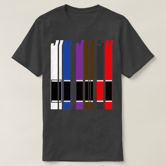 Camiseta Legal BJJ Jiu Jitsu Belts Oferece Artes Marciais P (Frente do Design)